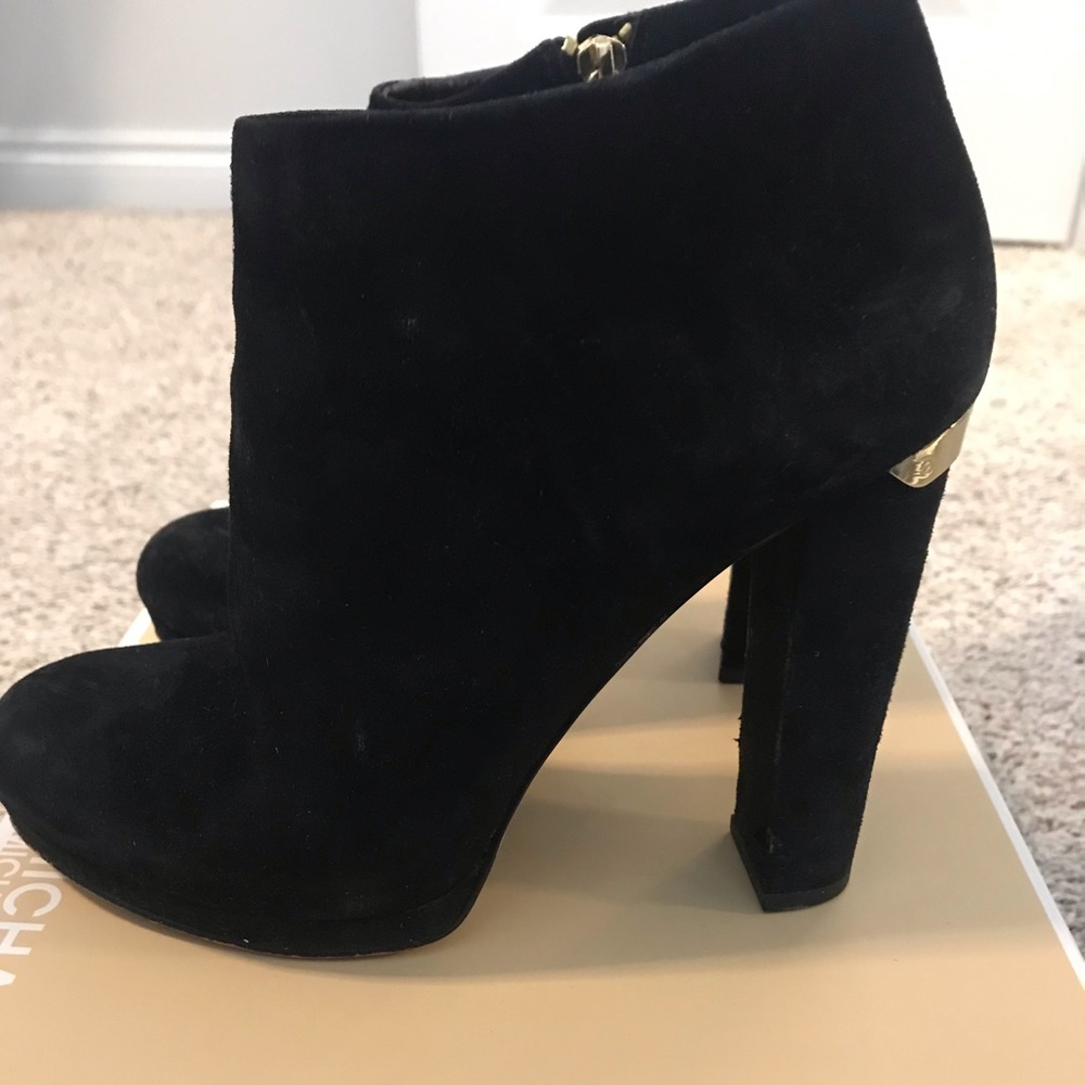 Michael Kors Haven black suede bootie